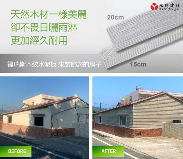 [住家裝修案例]用福瑞斯木紋水泥板裝飾住家外牆
